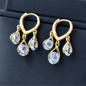 Crystal chandelier drop earrings